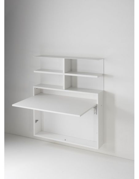 Scrivania a scomparsa con libreria da parete Jacob