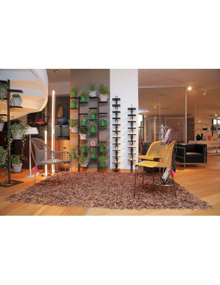 Portavasi da interno verticale a parete in acciaio Mr Green