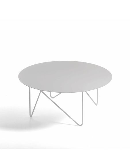 Tavolino da salotto rotondo in acciaio Kristin
