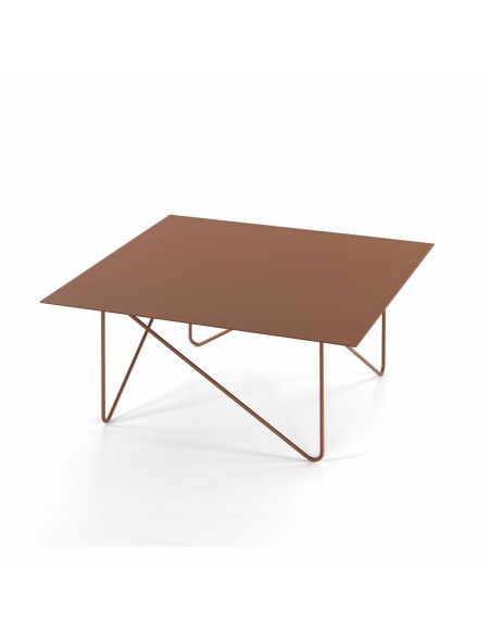 Tavolino da salotto quadrato in acciaio Kristin