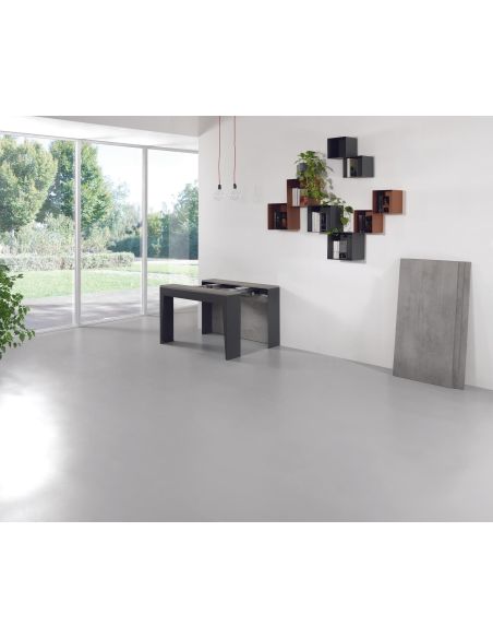Tavolo consolle allungabile in acciaio e laminato Glen 120 Tavolo consolle allungabile in acciaio e laminato Glen 120