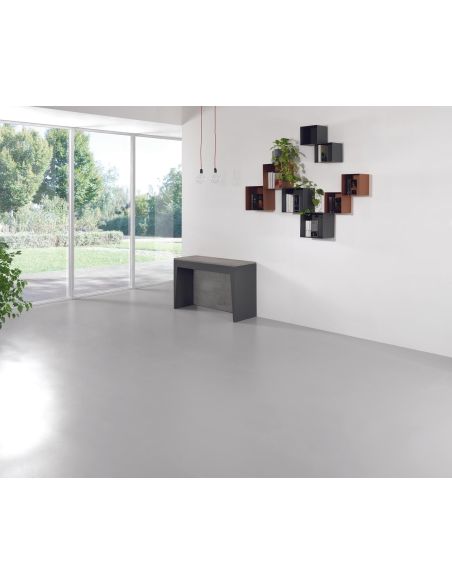 Tavolo consolle allungabile in acciaio e laminato Glen 120 Tavolo consolle allungabile in acciaio e laminato Glen 120