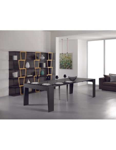Tavolo consolle allungabile in acciaio e laminato Glen 120 Tavolo consolle allungabile in acciaio e laminato Glen 120