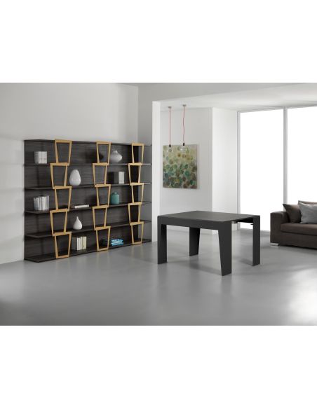 Tavolo consolle allungabile in acciaio e laminato Glen 120 Tavolo consolle allungabile in acciaio e laminato Glen 120