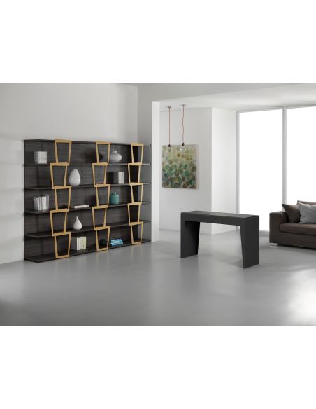 Tavolo consolle allungabile in acciaio e laminato Glen 120 Tavolo consolle allungabile in acciaio e laminato Glen 120