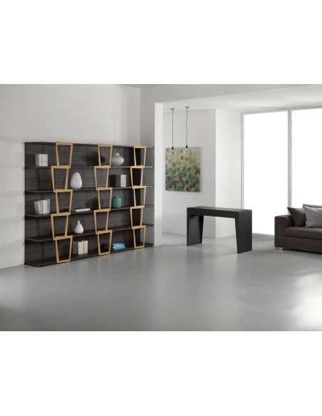Tavolo consolle allungabile in acciaio e laminato Glen 120 Tavolo consolle allungabile in acciaio e laminato Glen 120