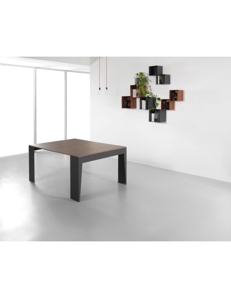 Tavolo consolle allungabile in acciaio e laminato Glen 120 Tavolo consolle allungabile in acciaio e laminato Glen 120