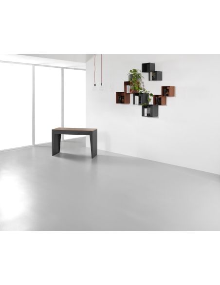 Tavolo consolle allungabile in acciaio e laminato Glen 120 Tavolo consolle allungabile in acciaio e laminato Glen 120