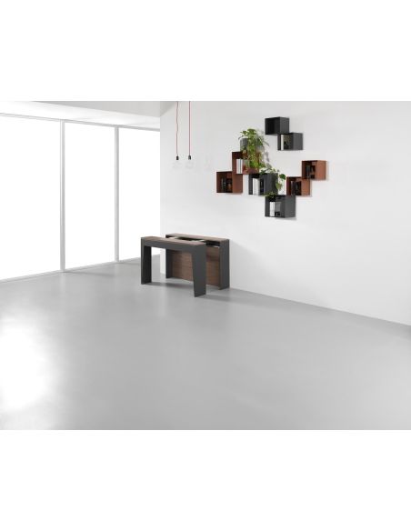 Tavolo consolle allungabile in acciaio e laminato Glen 120 Tavolo consolle allungabile in acciaio e laminato Glen 120