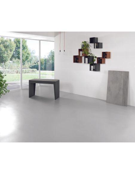 Tavolo consolle allungabile in acciaio e laminato Glen 120 Tavolo consolle allungabile in acciaio e laminato Glen 120