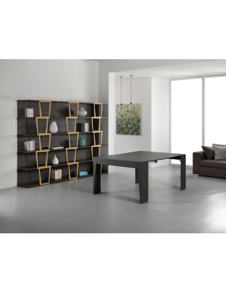 Tavolo consolle allungabile in acciaio e laminato Glen 120 Tavolo consolle allungabile in acciaio e laminato Glen 120