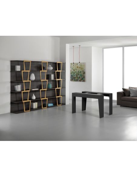 Tavolo consolle allungabile in acciaio e laminato Glen 120 Tavolo consolle allungabile in acciaio e laminato Glen 120
