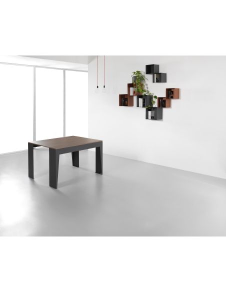 Tavolo consolle allungabile in acciaio e laminato Glen 120 Tavolo consolle allungabile in acciaio e laminato Glen 120