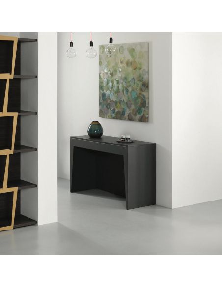 Tavolo consolle allungabile in acciaio e laminato Glen 120 Tavolo consolle allungabile in acciaio e laminato Glen 120