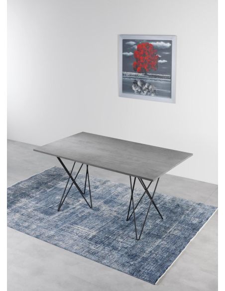 Tavolo consolle apribile a libro in acciaio e laminato Enduring