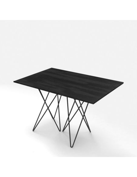 Tavolo consolle apribile a libro in acciaio e laminato Enduring