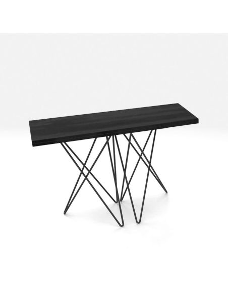 Tavolo consolle apribile a libro in acciaio e laminato Enduring