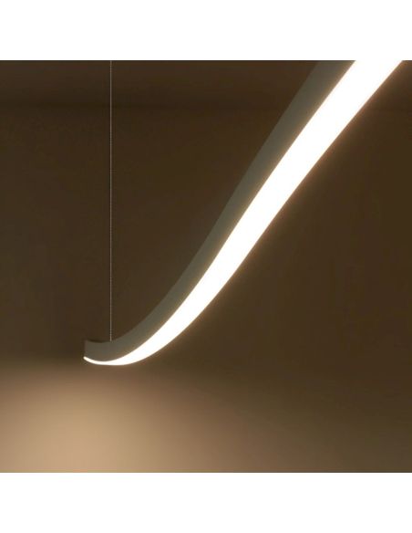 Lampadario a sospensione a LED in alluminio Curve