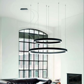 Lampadario sospensione 2 anelli a LED Bellai Home 2
