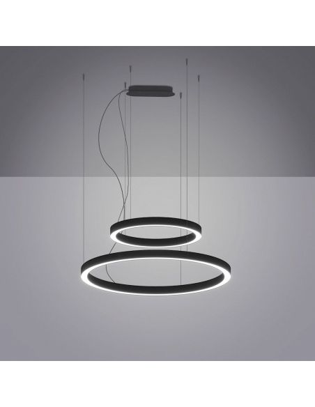 Lampadario sospensione 2 anelli a LED Bellai Home Lampadario sospensione 2 anelli a LED Bellai Home