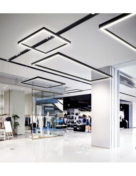 Lampadario a sospensione a LED quadrato Edge