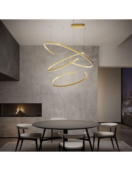 Lampadario a sospensione a LED circolare Leggera