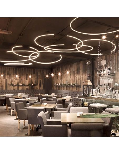 Lampadario a sospensione a LED circolare Leggera