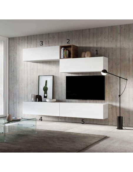 Parete attrezzata design moderno Darius A01