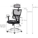 Sedia per ufficio con schienale in rete e base cromata Garland