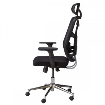 Sedia ufficio con schienale in rete e base cromata Alanis 2
