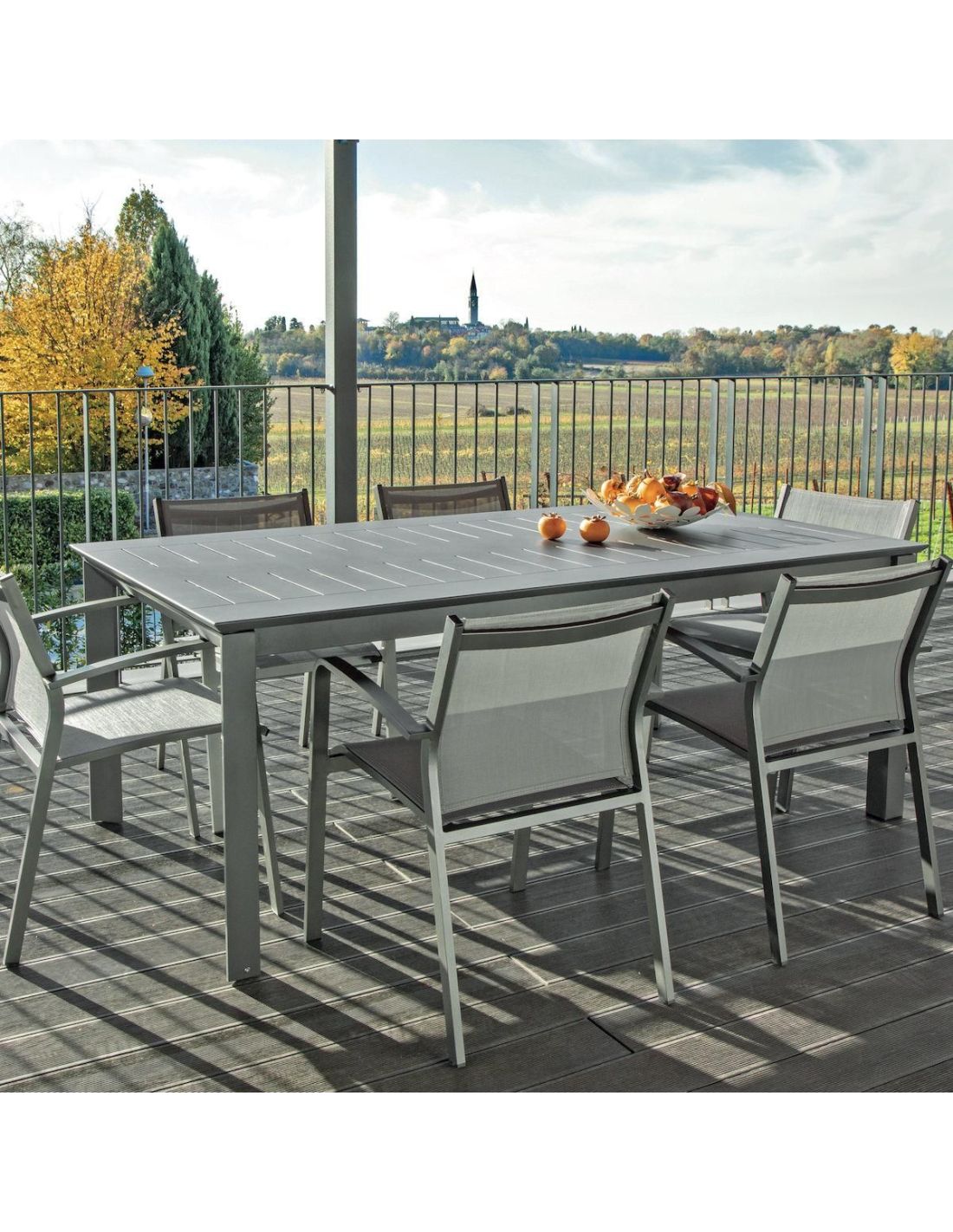 Tavolo da esterno allungabile in alluminio Panarea