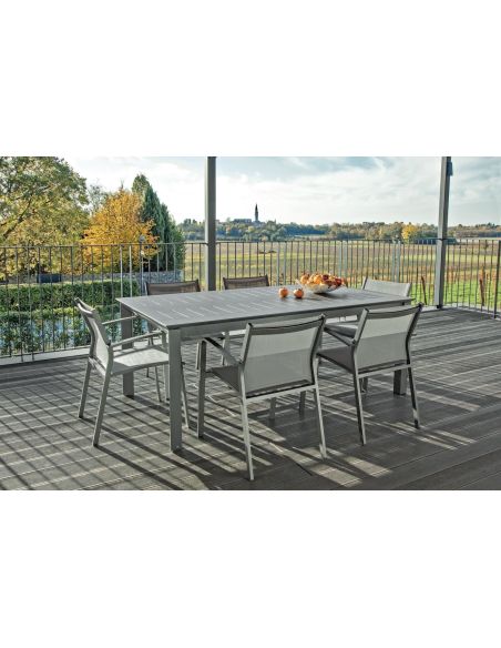 Tavolo da esterno allungabile in alluminio Panarea Tavolo da esterno allungabile in alluminio Panarea