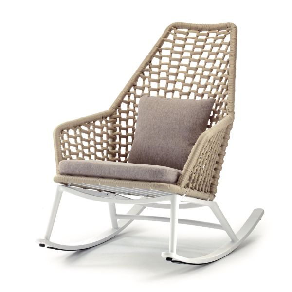 Coppia sedie a dondolo da giardino design moderno Kos