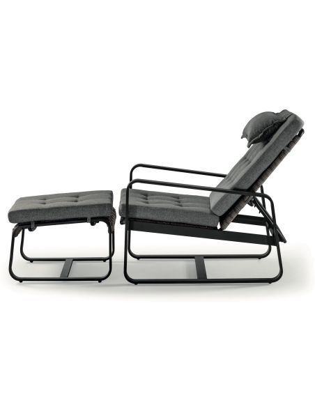 Coppia poltrone sdraio imbottite da giardino Capri
