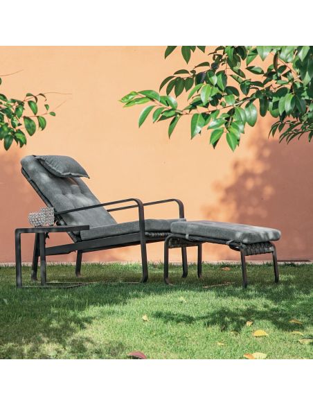 Coppia poltrone sdraio imbottite da giardino Capri