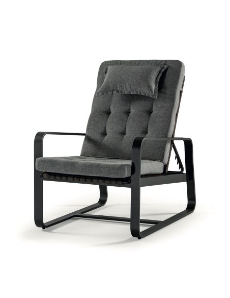 Coppia poltrone sdraio imbottite da giardino Capri