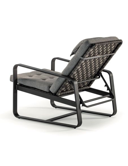 Coppia poltrone sdraio imbottite da giardino Capri