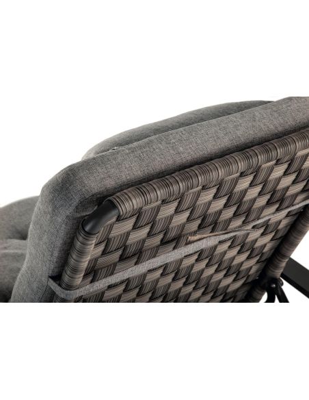 Coppia poltrone sdraio imbottite da giardino Capri