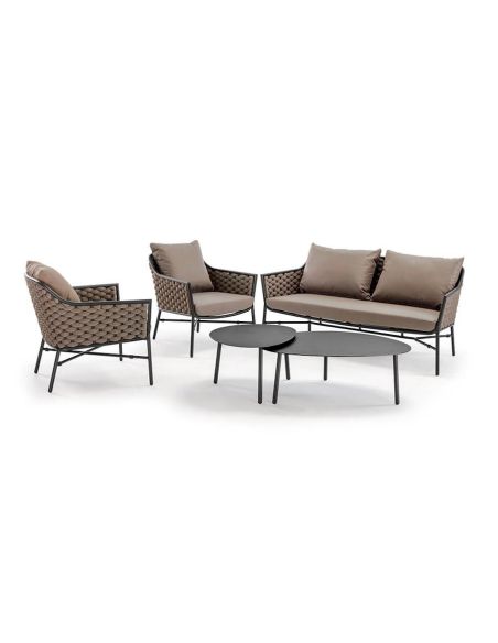 Salotto da giardino in alluminio Panama