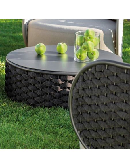 Salotto per giardino moderno in alluminio Mojo