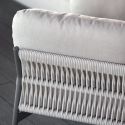 Set da giardino moderno in alluminio e corda Easy
