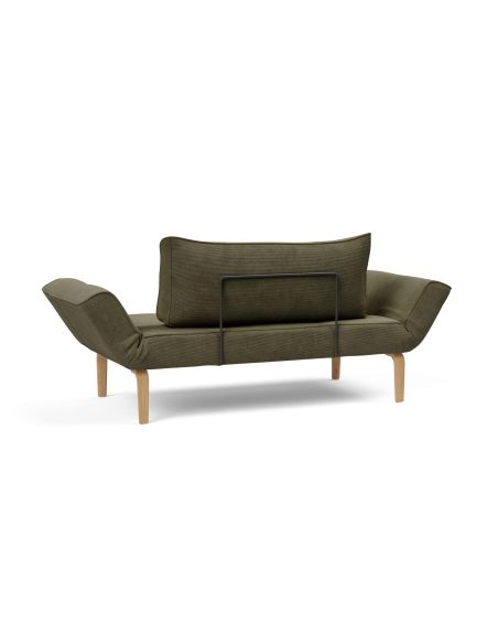 Divano letto singolo Zeal - Bow Legs - 316 Cordufine Pine Green