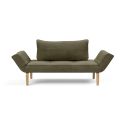 Divano letto singolo Zeal - Bow Legs - 316 Cordufine Pine Green