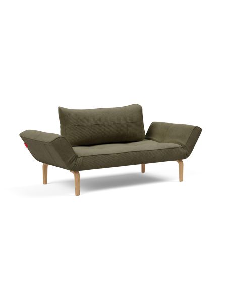 Divano letto singolo Zeal - Bow Legs - 316 Cordufine Pine Green