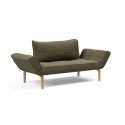 Divano letto singolo Zeal - Bow Legs - 316 Cordufine Pine Green