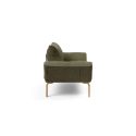 Divano letto singolo Zeal - Bow Legs - 316 Cordufine Pine Green