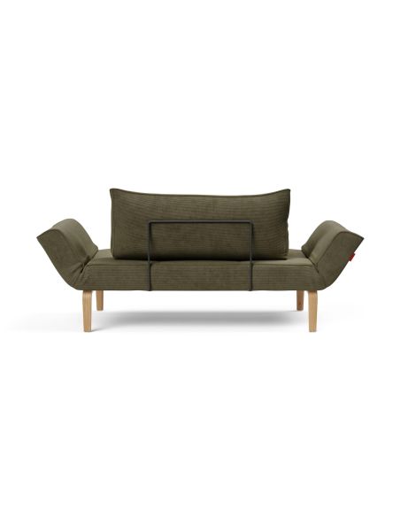 Divano letto singolo Zeal - Bow Legs - 316 Cordufine Pine Green