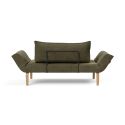 Divano letto singolo Zeal - Bow Legs - 316 Cordufine Pine Green