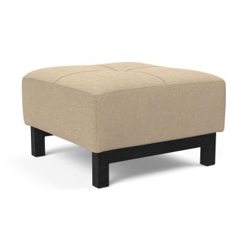 Pouf design moderno in tessuto con gambe in legno Bifrost Deluxe 2