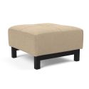 Pouf design moderno in tessuto con gambe in legno Bifrost Deluxe
